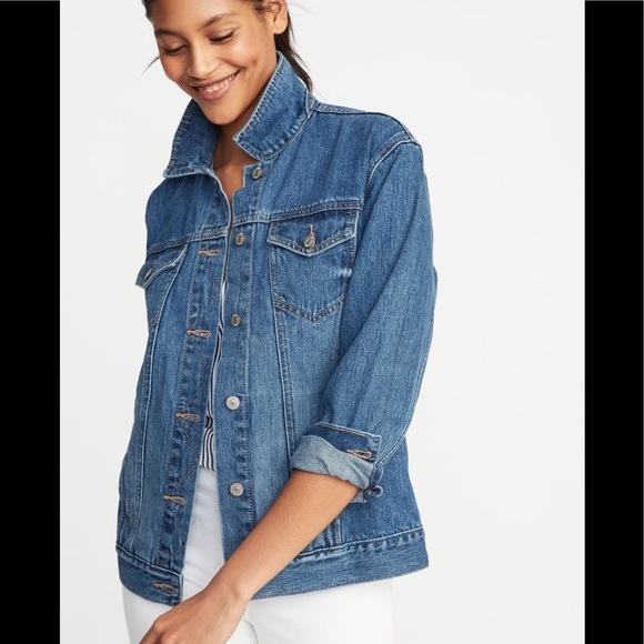 Old Navy Boyfriend Trucker Jean Jacket - Picture 4 of 14
